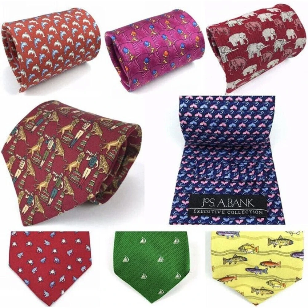 Mens Neckties Elegant Fun Vintage Variety Lot of 10 Random Ties - Fast Shipping